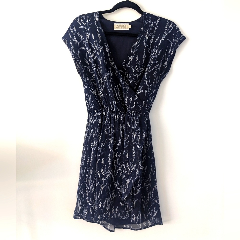 Navy Floral Dress